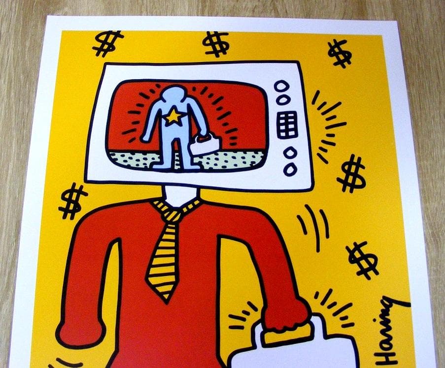 キースヘリング TV Man 1999年製 ポスター