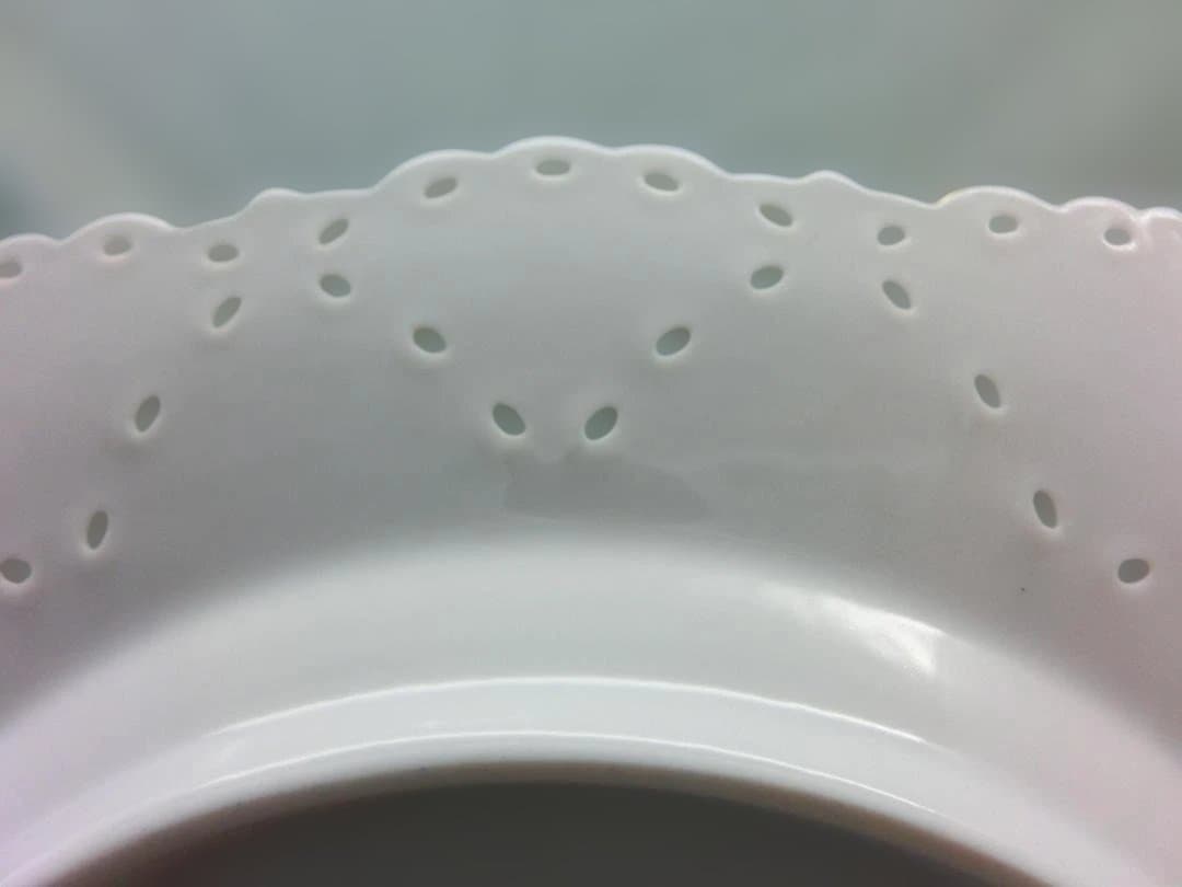 『ロイヤルコペンハーゲン』バーガンディダブルレース.プレート21ｃｍ