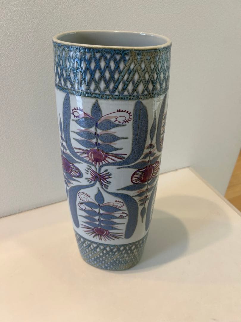 ロイヤルコペンハーゲン/TENERA/ヴィンテージ/薄紫のフラワーベースXL