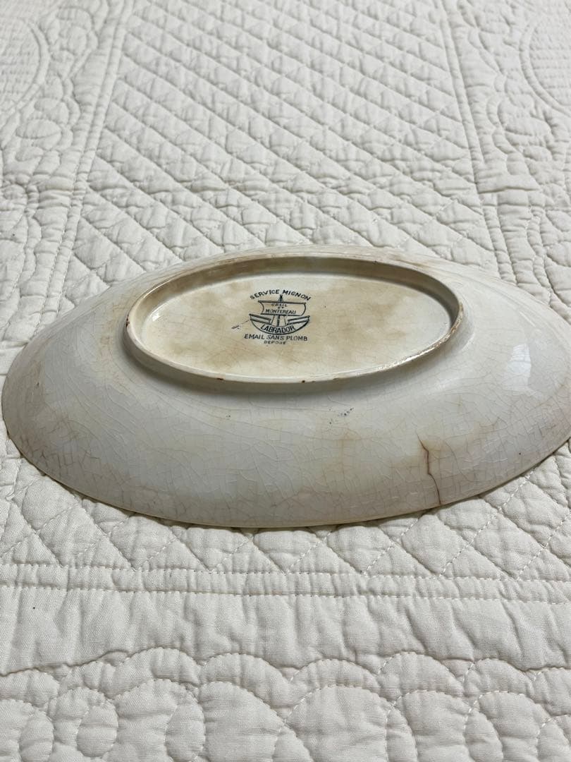 ◆フランスアンティーク｜ラスト1点100年前クレイユエモントロー、楕円、ラヴィエ