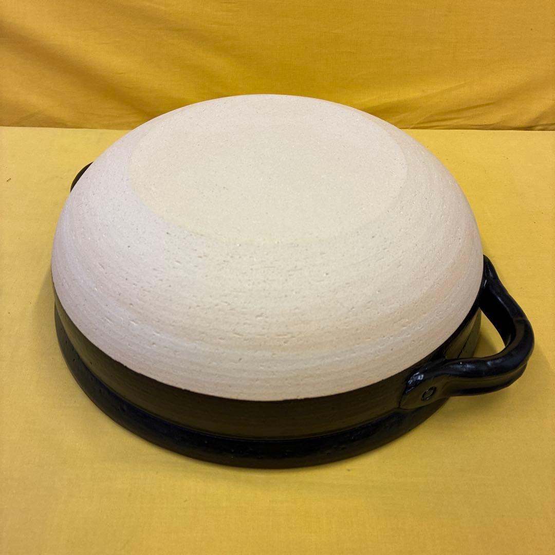 土鍋伊賀焼10.5号深鍋黒釉艶消