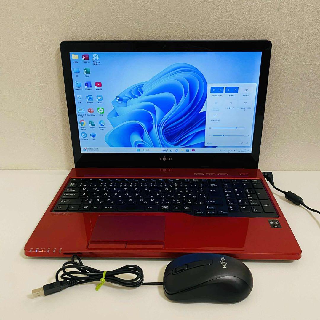 Y933 FujitsuノートパソコンSSD高速 Windows11オフィス付き