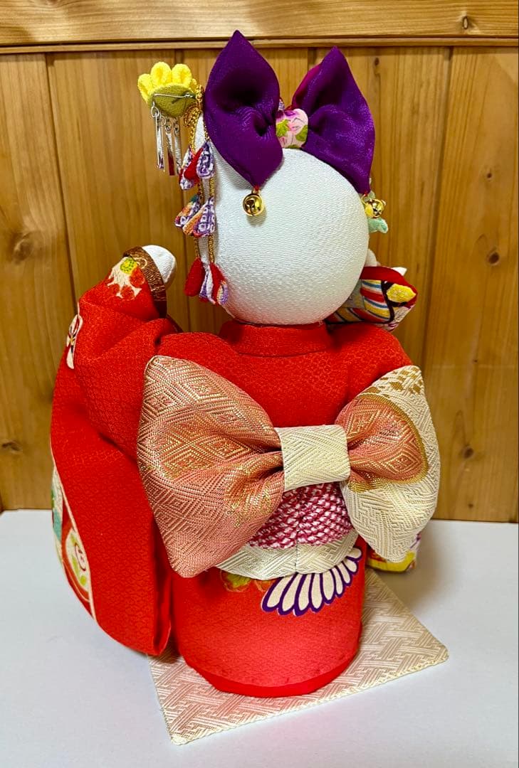 【ねこの創作人形】ちりめん細工　縮緬細工　招き猫　まねき猫　こま犬