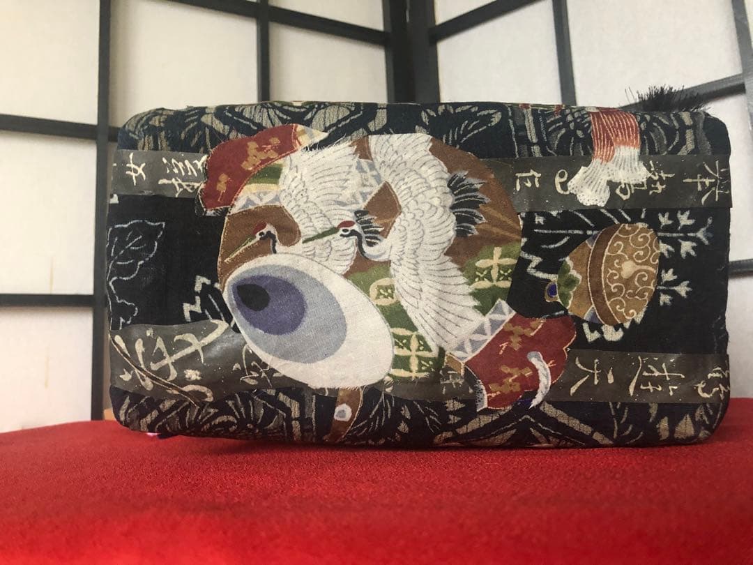 一閑張り　一閑張りバック　藍染 　犬張子　狛犬　鯛車