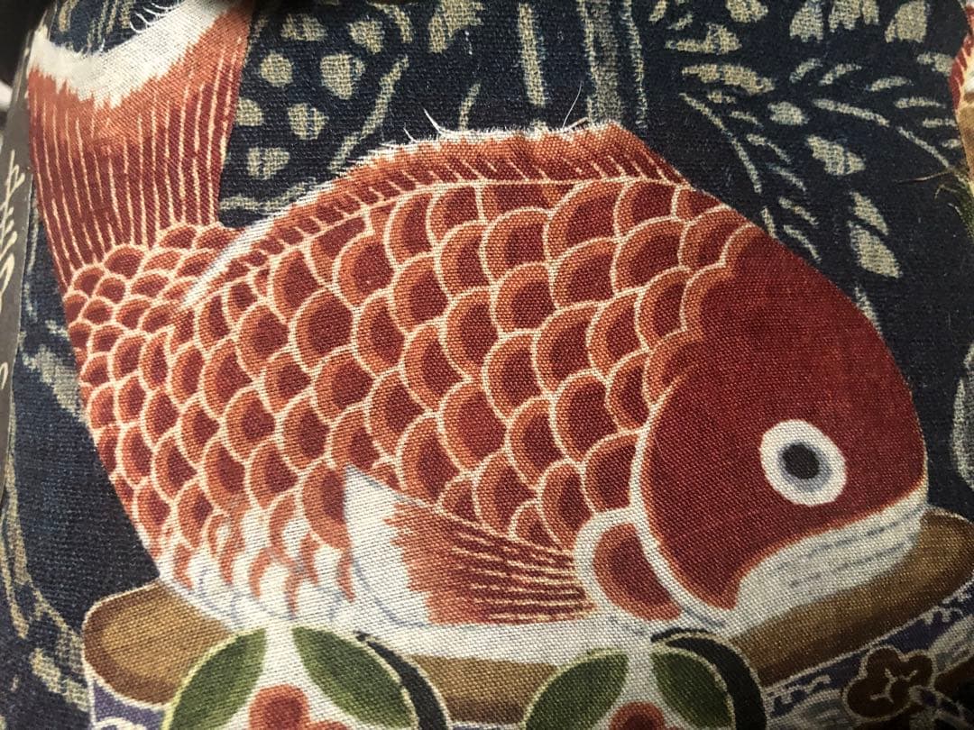 一閑張り　一閑張りバック　藍染 　犬張子　狛犬　鯛車