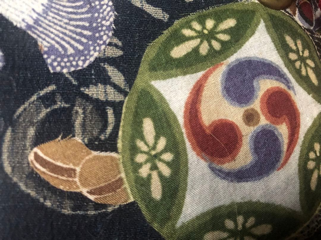 一閑張り　一閑張りバック　藍染 　犬張子　狛犬　鯛車