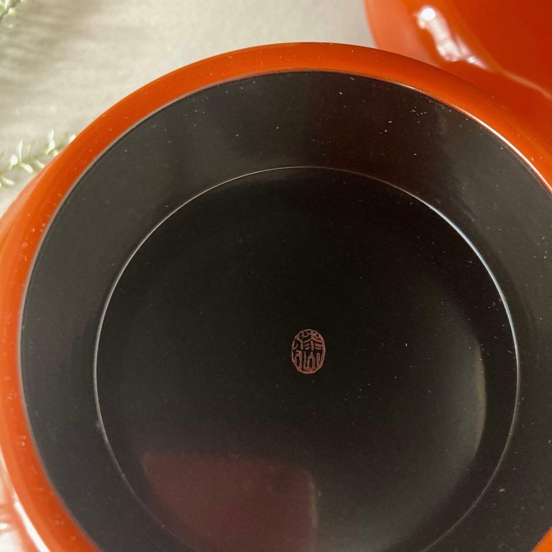 根来塗　菓子器　湊仙