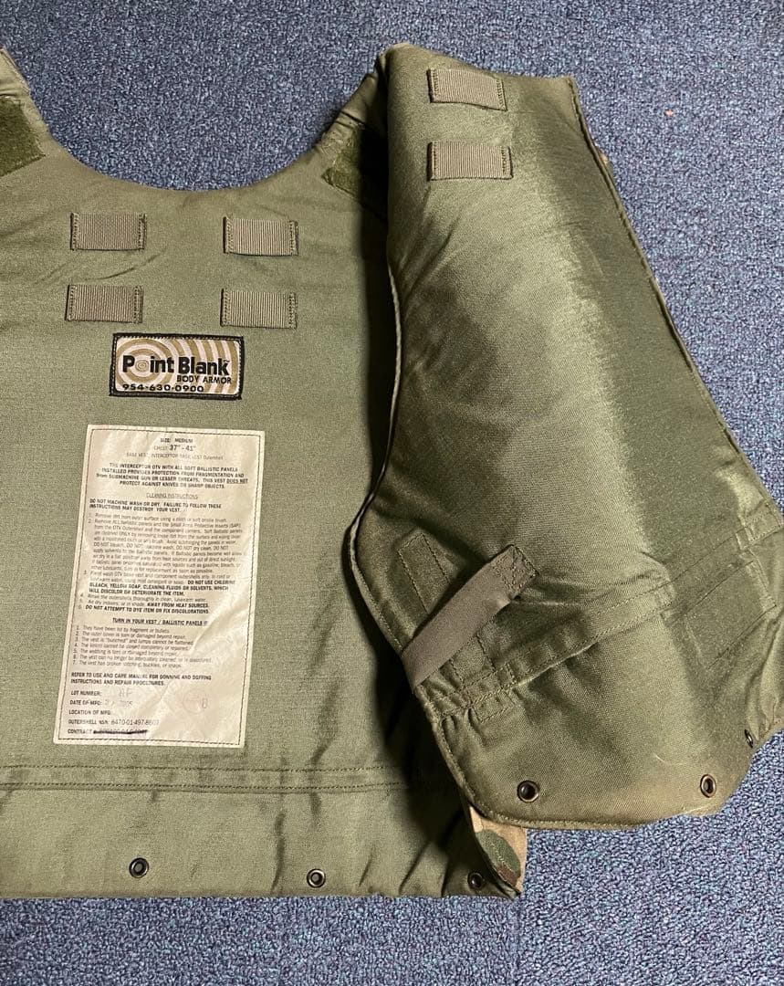 米軍実物Point Blank社製 ウッドランド ボディーアーマー　Mサイズ