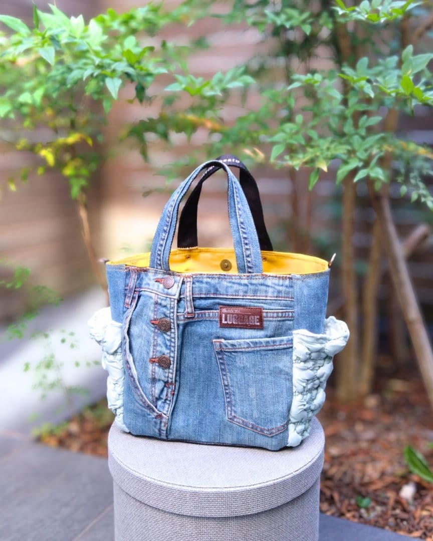 №809【DENIM✖️ルミちゃんサイドポケット付トート⚮̈】コヤンイサムチョン