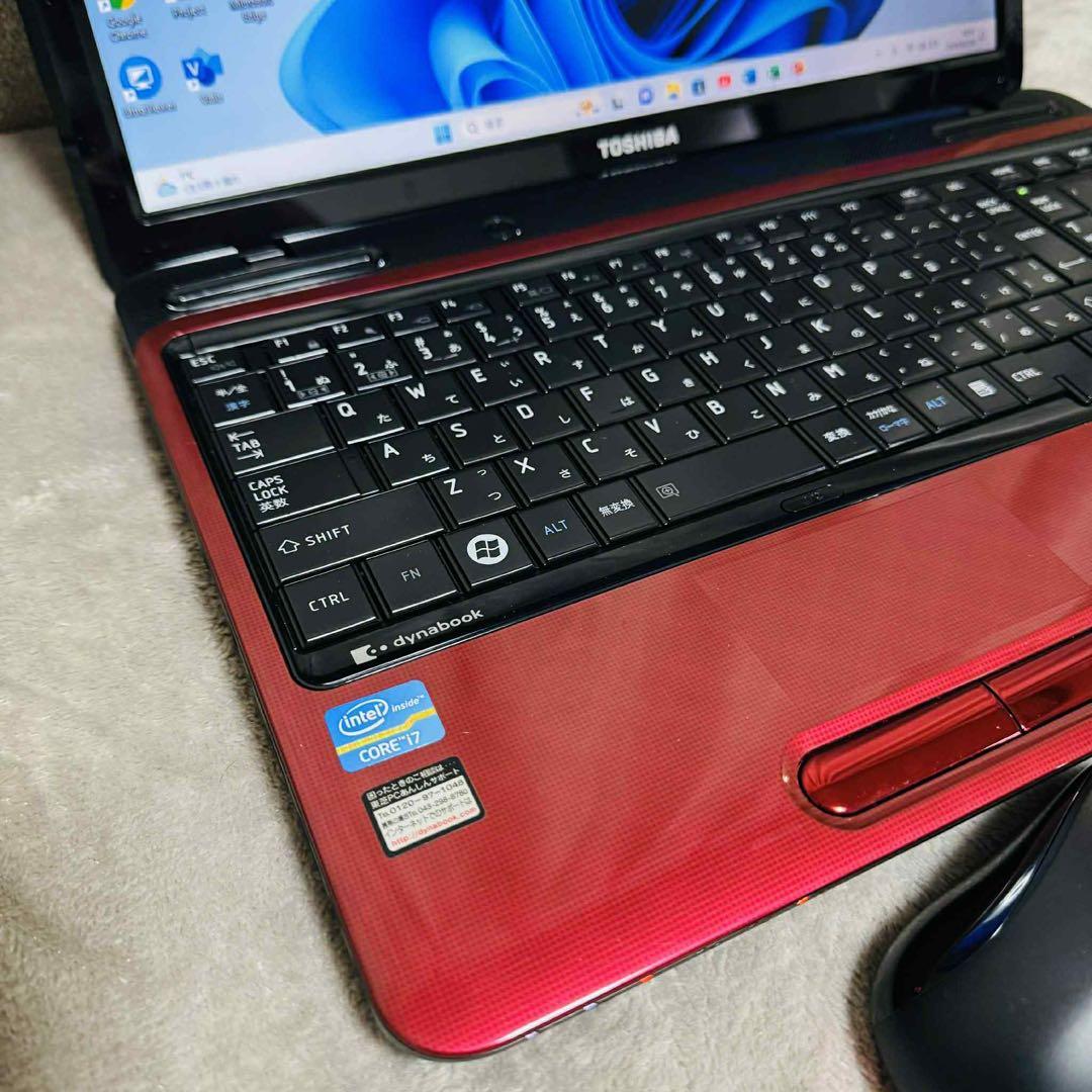 S264 TOSHIBAノートパソコンi7 SSD高速Windows11オフィス