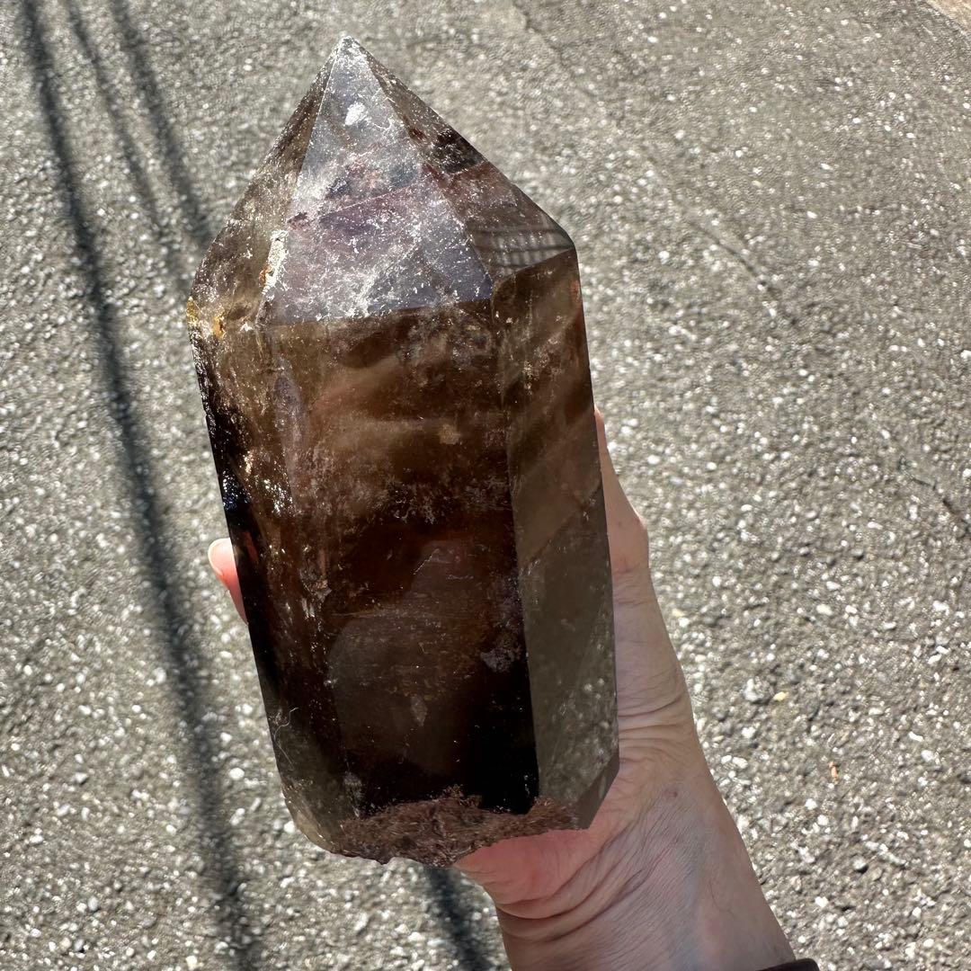 虹入りスモーキーモリオン ポイント 837g