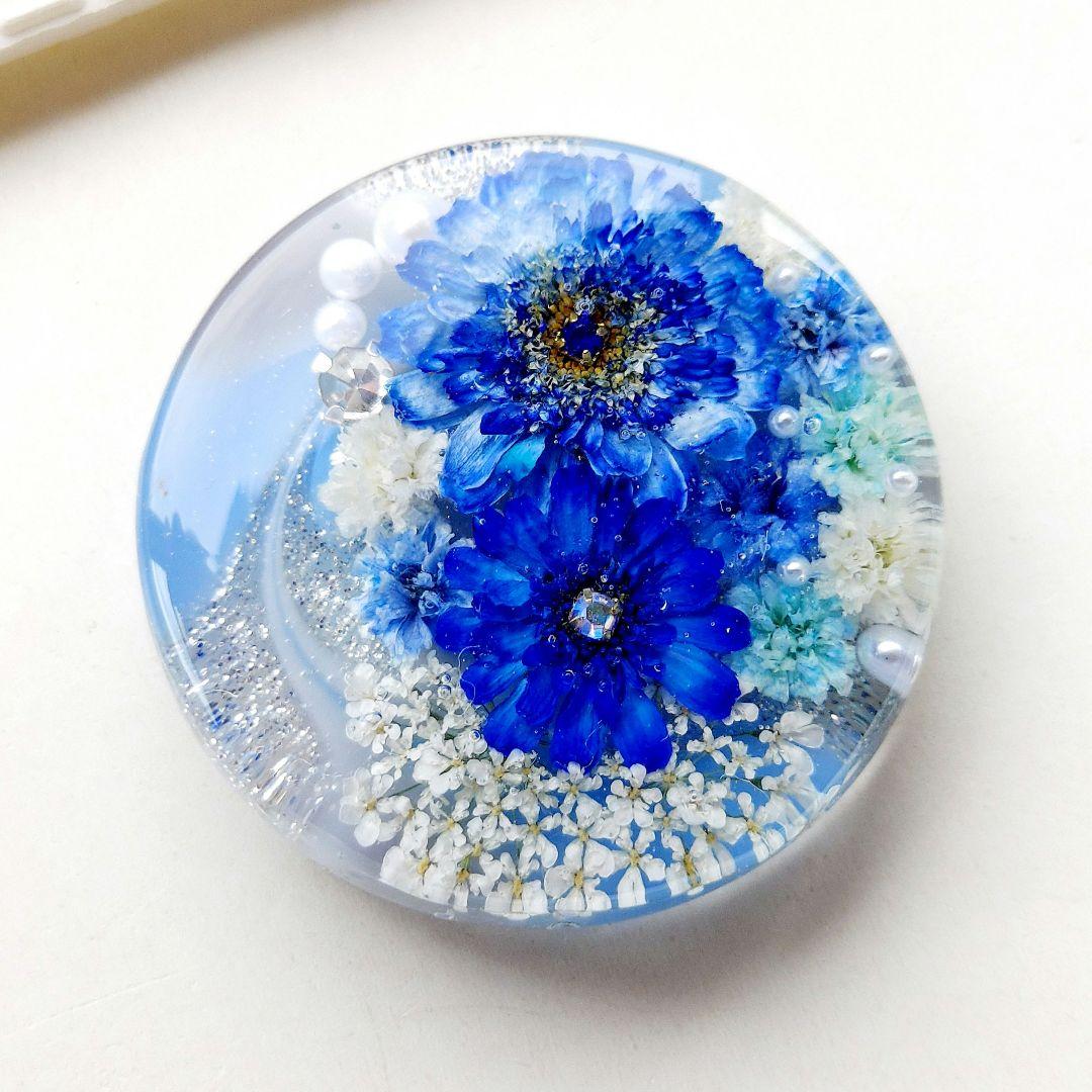 【1265】レジン　マトリカリア　ヘアゴム　ポニーフック　ブロ―チ　ハンドメイド