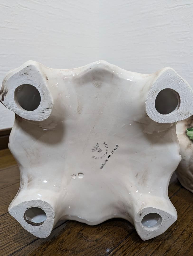 陶器製ローズ　フラワーポット　花台　イタリア製