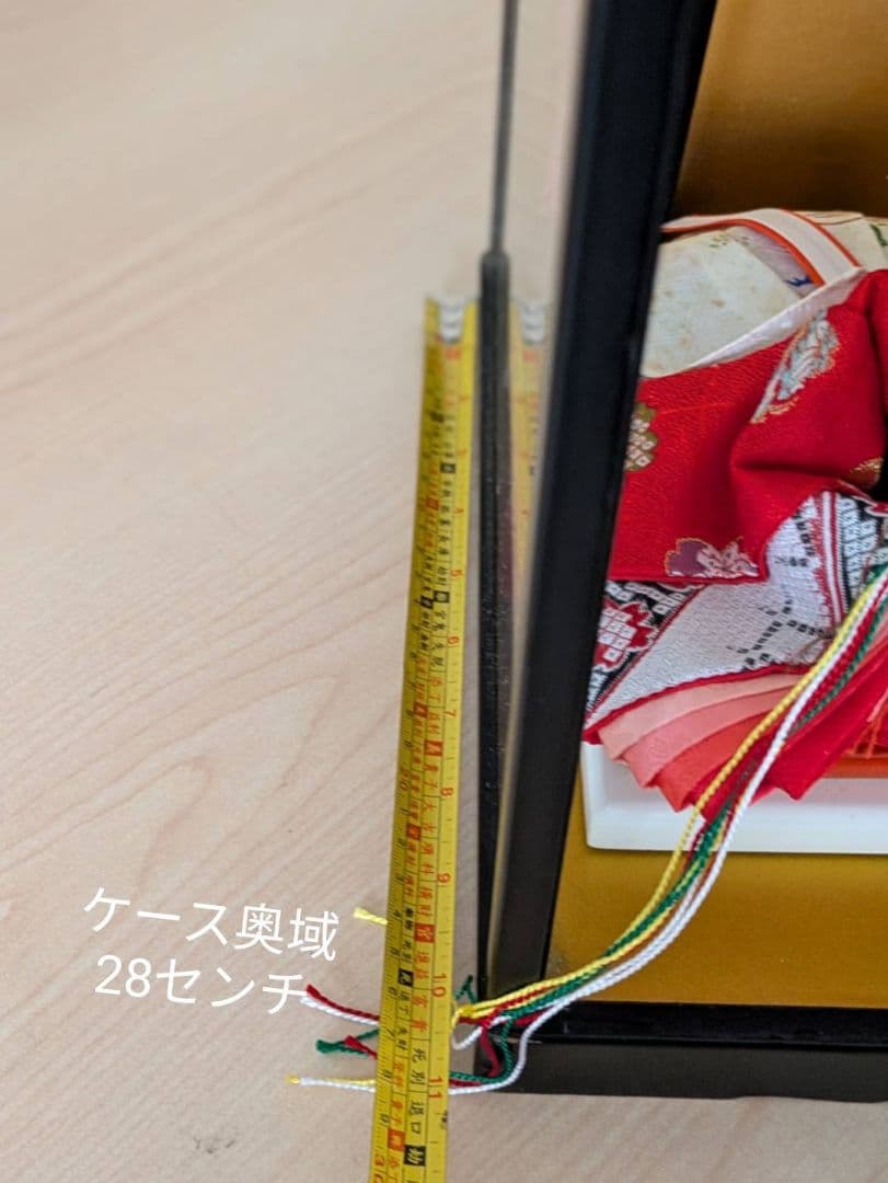 ケース付き！雛人形セット 桜の背景付き