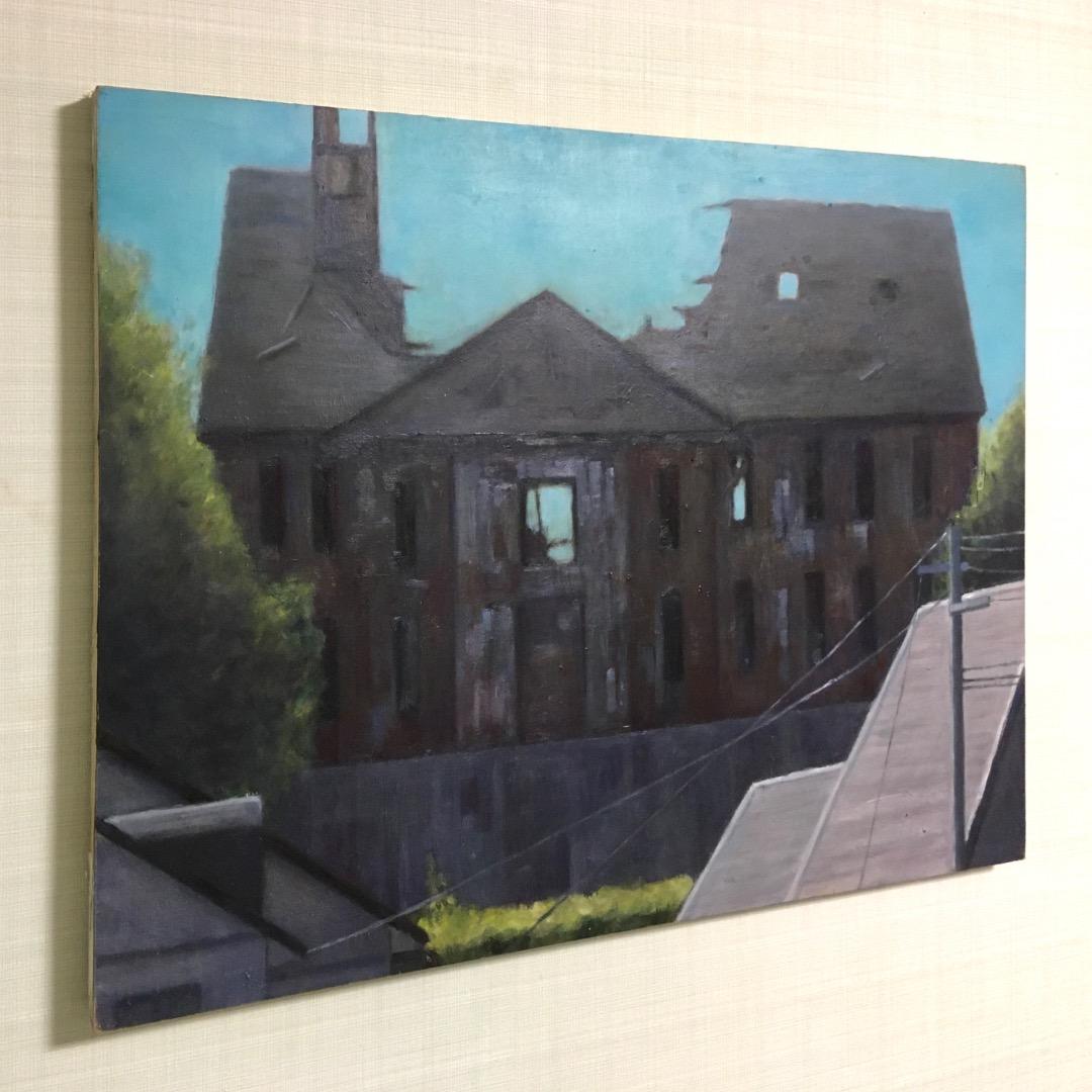 オリジナル絵画作品《廃洋館》
