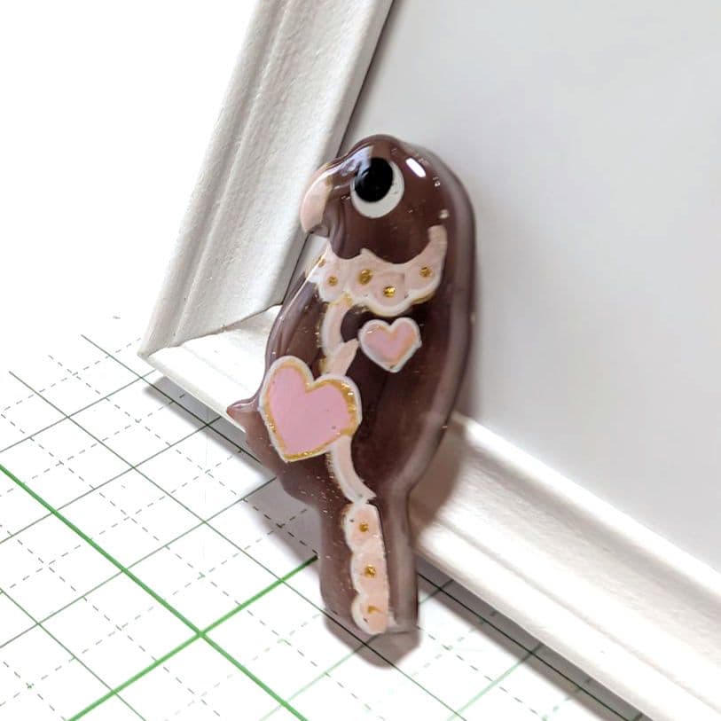 カヤ　☪︎⋆☽様　2.17 インコ　レジンヘアゴム　チョコクッキー