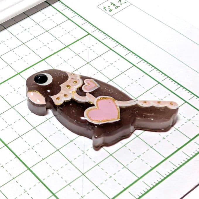 カヤ　☪︎⋆☽様　2.17 インコ　レジンヘアゴム　チョコクッキー