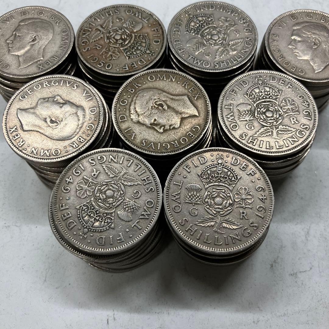 イギリス　2シリング　ジョージ　まとめ売り　　硬貨
