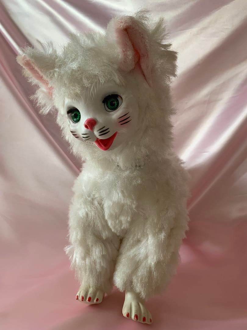ビンテージドール　ラバーフェイスドール　キャット　キティ　cat kitty