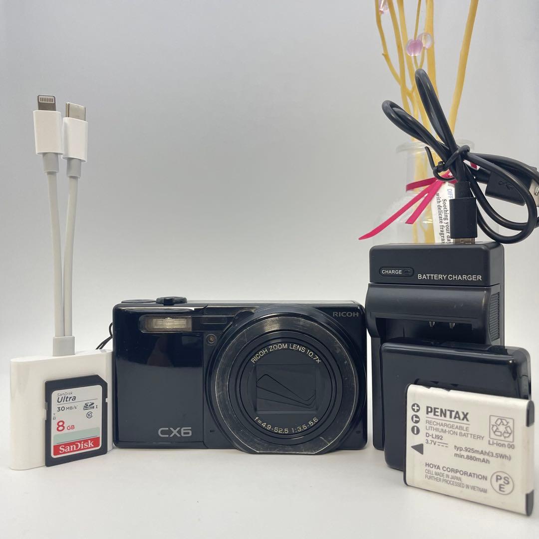 難有特価✨RICOH CX6✨動作確認済 スマホ転送OK 銘品 人気の黒♪
