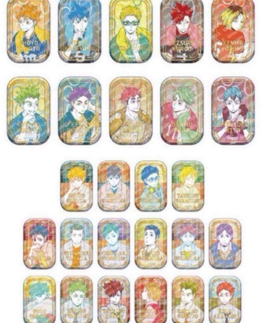 ハイキュー スクエア缶バッジ オフショット カラー セブン 1弾＆2弾セット