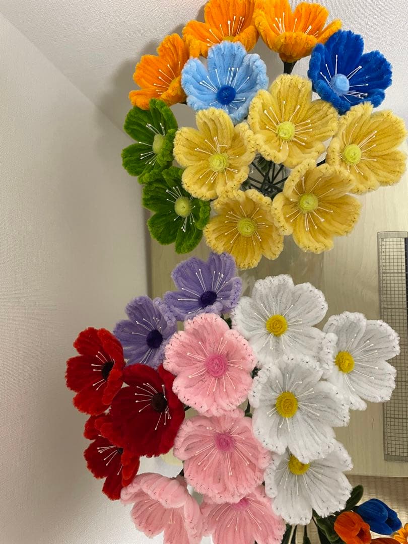 ぎそちゃん　モールフラワー　ハンドメイド