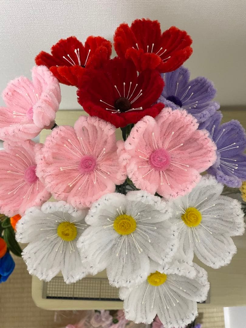 ぎそちゃん　モールフラワー　ハンドメイド