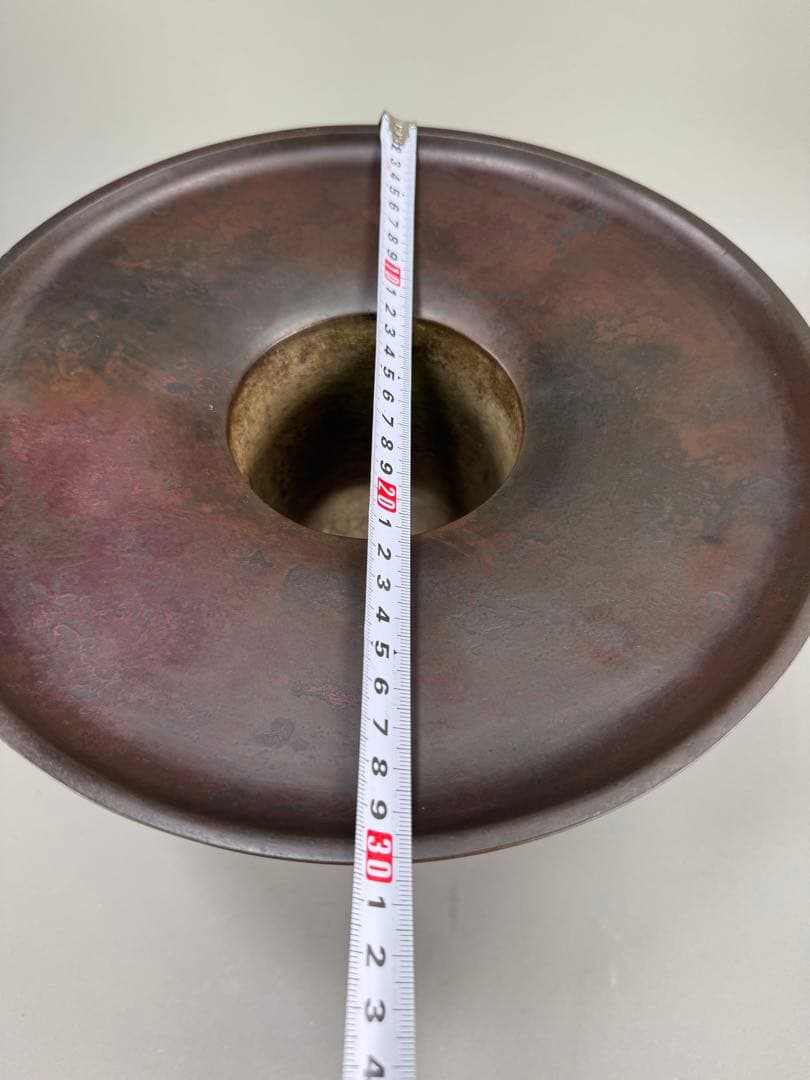 いけばな　池坊　古流　峰雲鋳　蝋型鋳造　斑紫銅　華道具　銅花器 銅花瓶 古美術