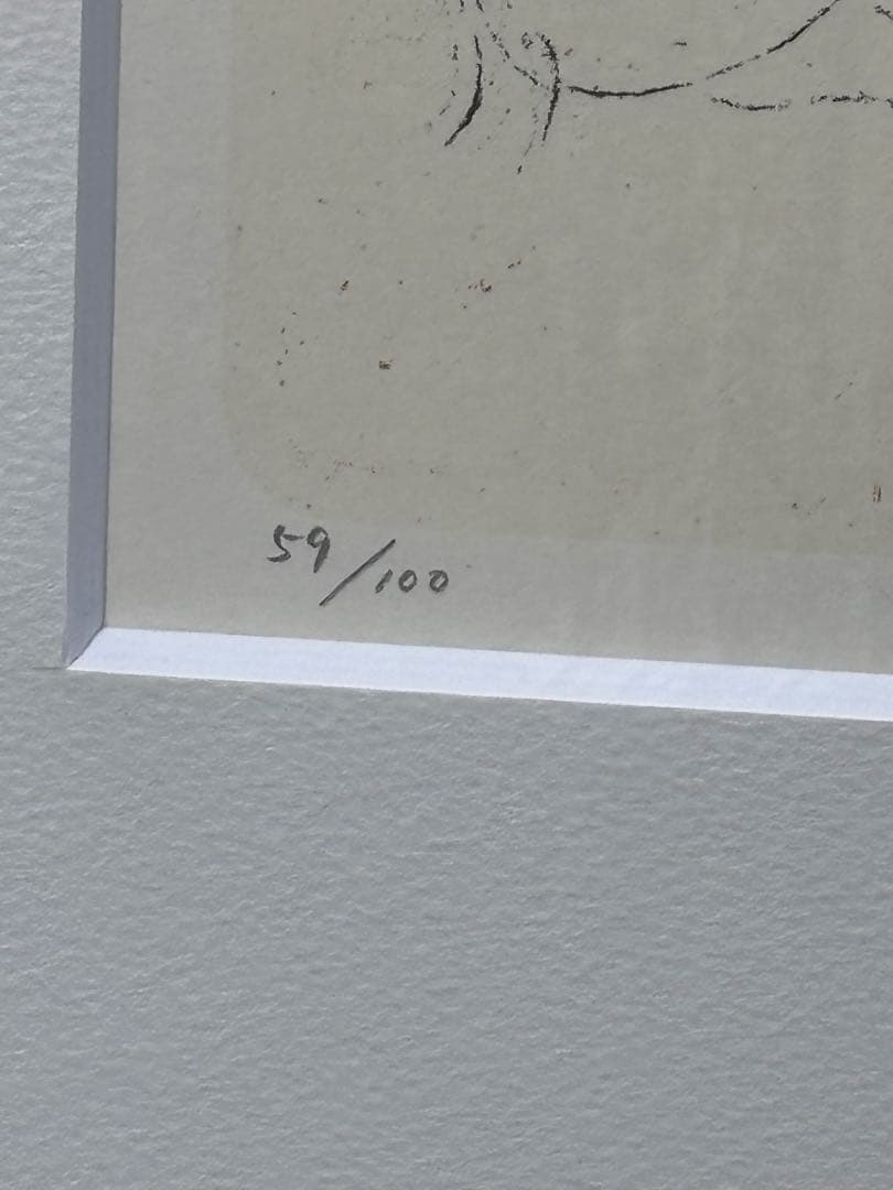 山本容子　馬　版画　リトグラフ　エディション　サイン　絵　額　額装　アート