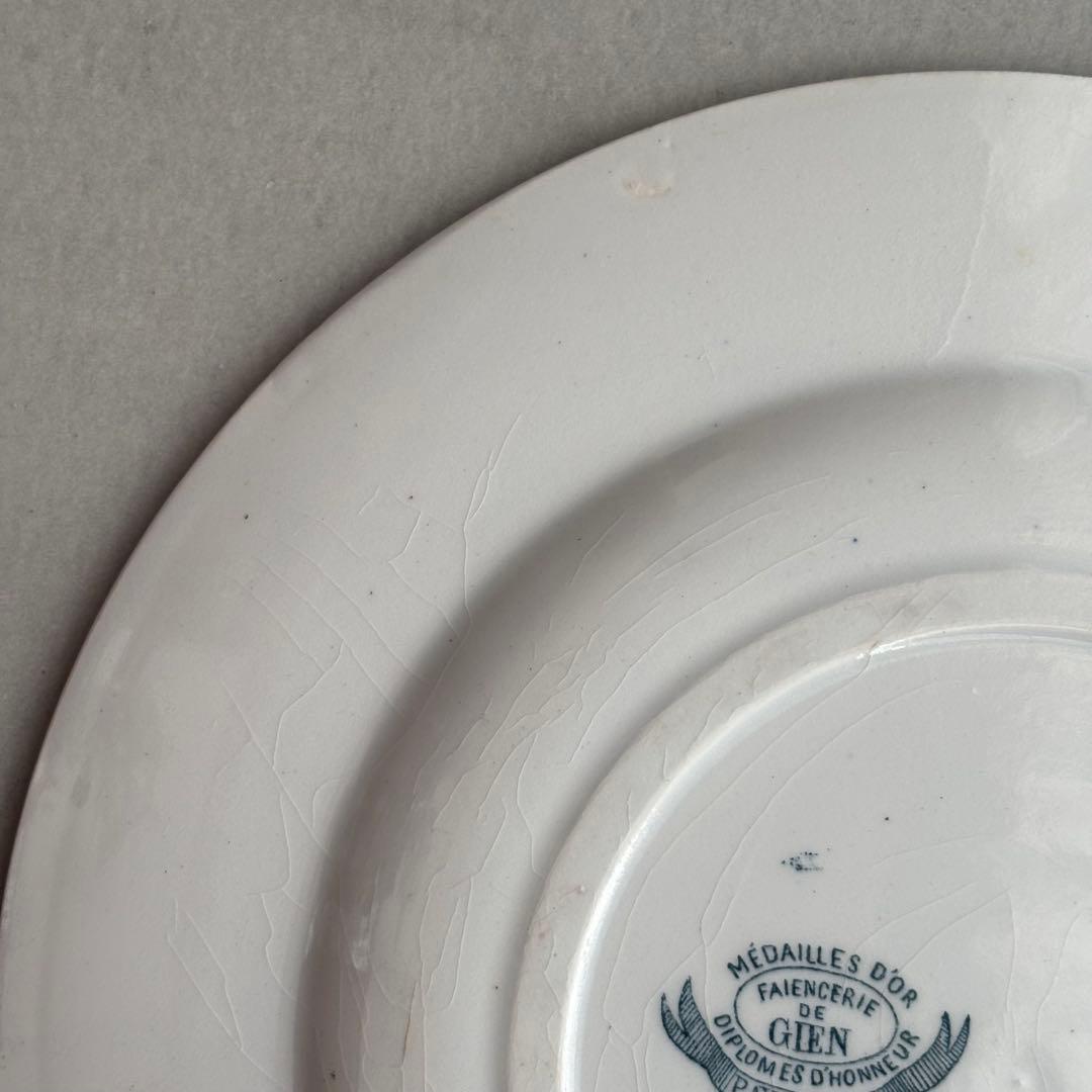 フランスアンティーク Gien ジアンPaysages ディナープレート