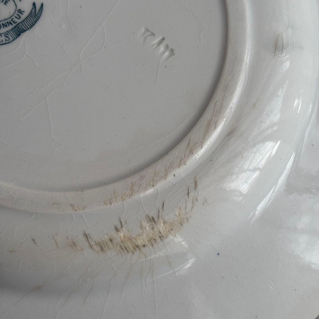 フランスアンティーク Gien ジアンPaysages ディナープレート