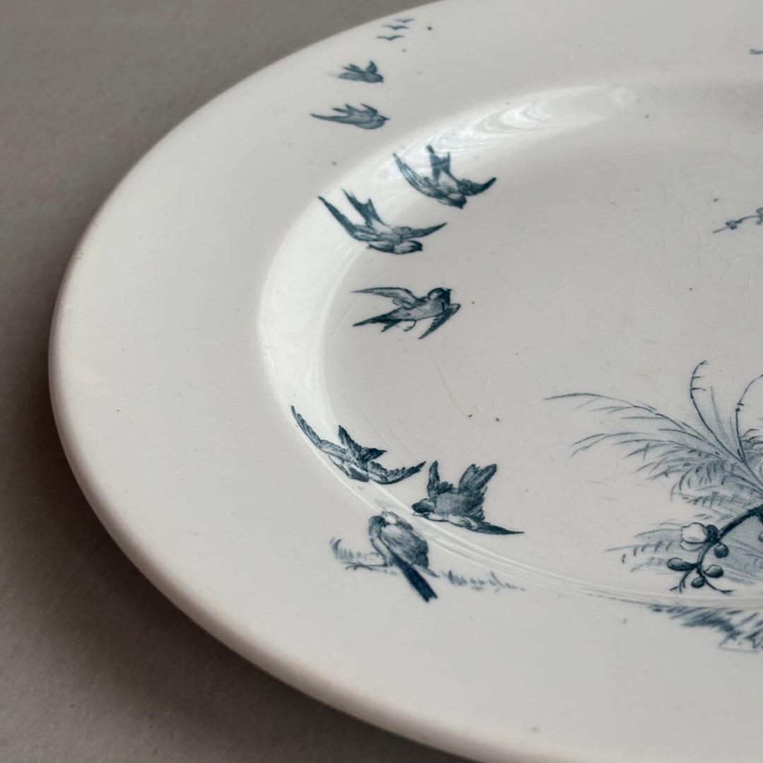 フランスアンティーク Gien ジアンPaysages ディナープレート