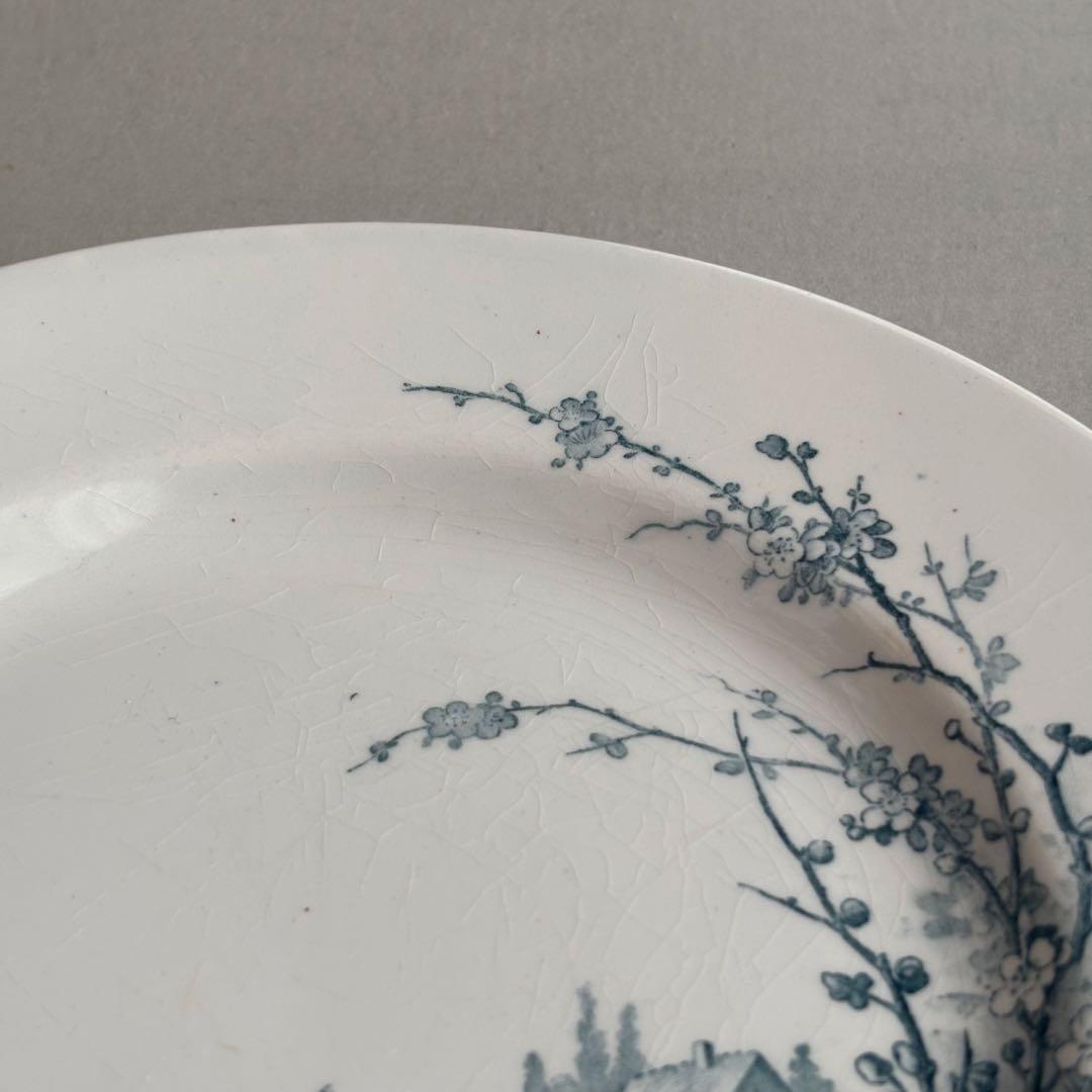 フランスアンティーク Gien ジアンPaysages ディナープレート