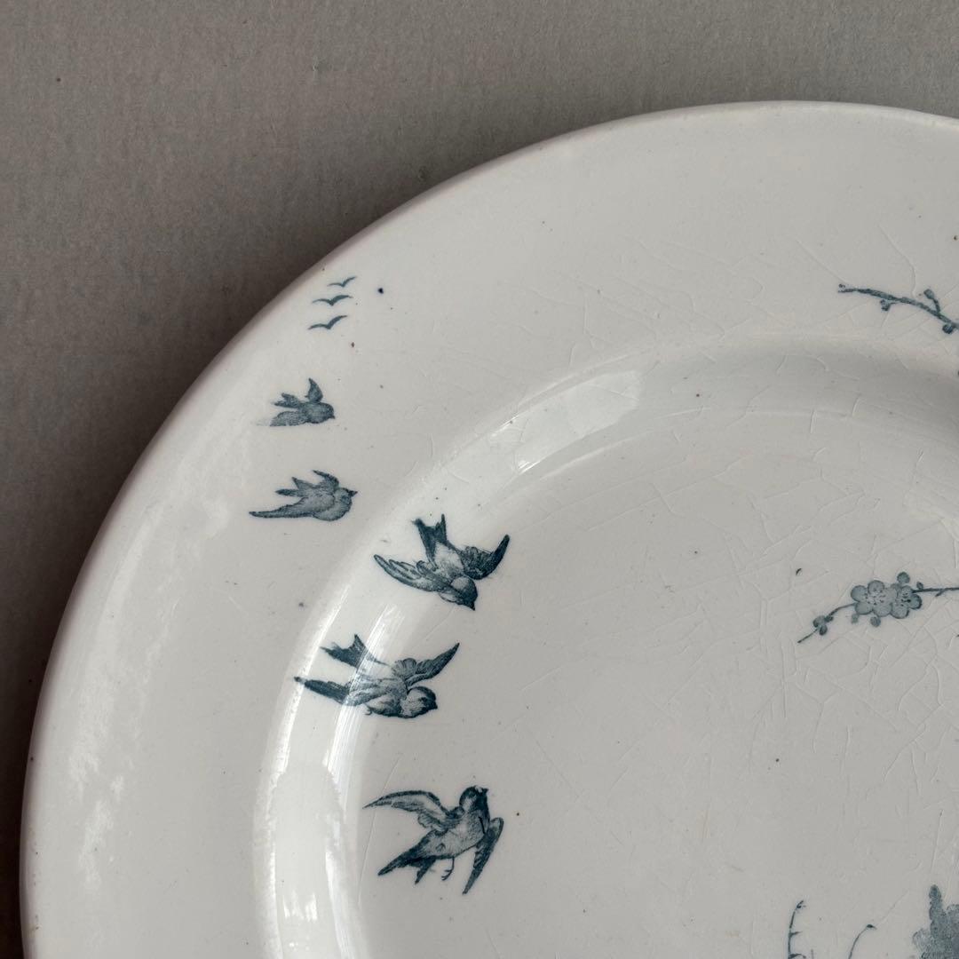 フランスアンティーク Gien ジアンPaysages ディナープレート