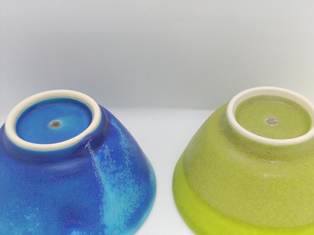 吉村和美　トルコブルーとピスタチオカラーのボウル　2個セット