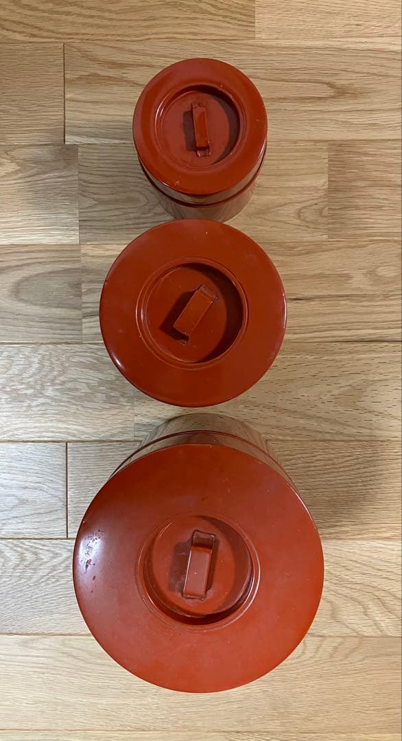 キャニスター　保存容器　缶　アンティーク　ミッドセンチュリー