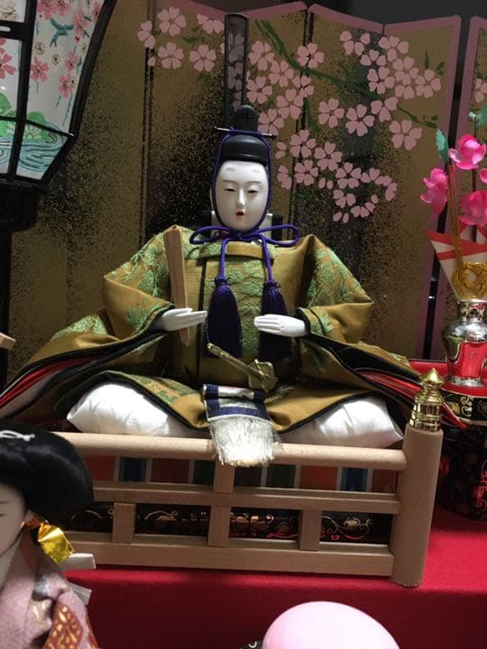 雛人形 ガラスケース 七人 三段 オルゴール