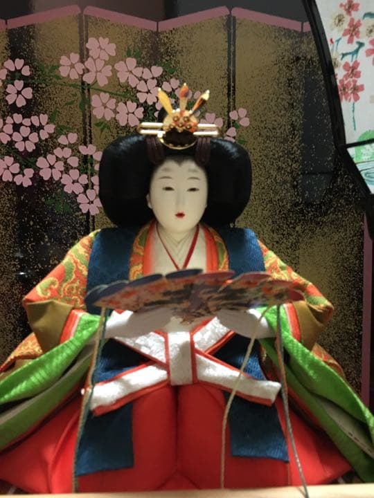 雛人形 ガラスケース 七人 三段 オルゴール