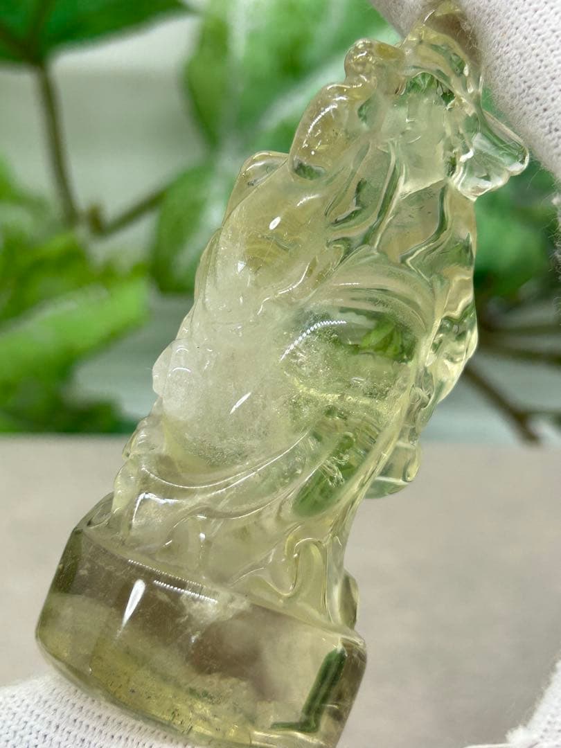 天然石スモーキーシトリン　福財神様置物　No.1493