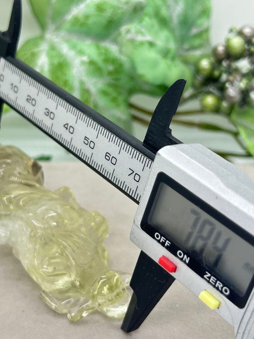 天然石スモーキーシトリン　福財神様置物　No.1493