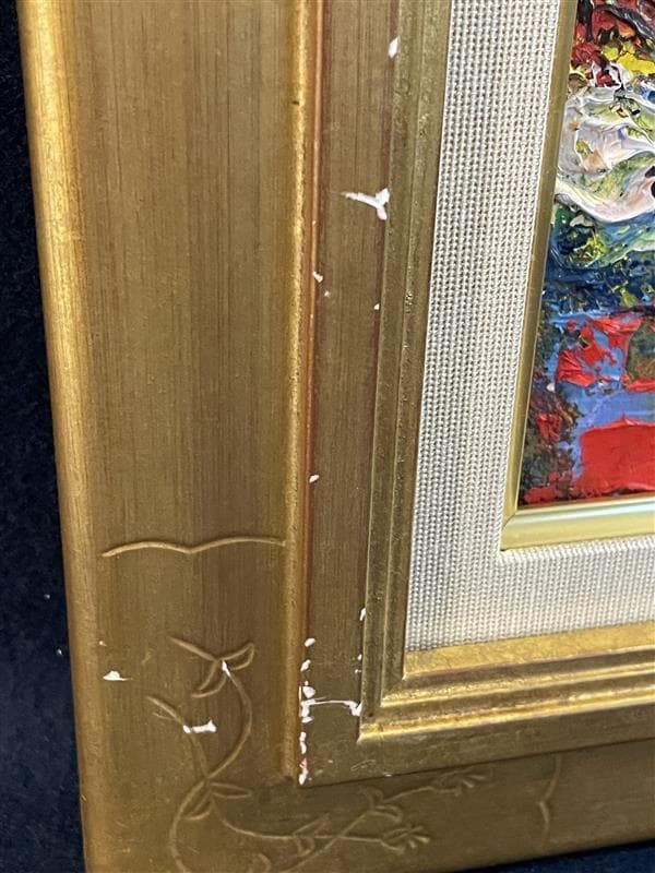 「真作」作者不明　静物画　油彩画　額装　サイン有り　SM号