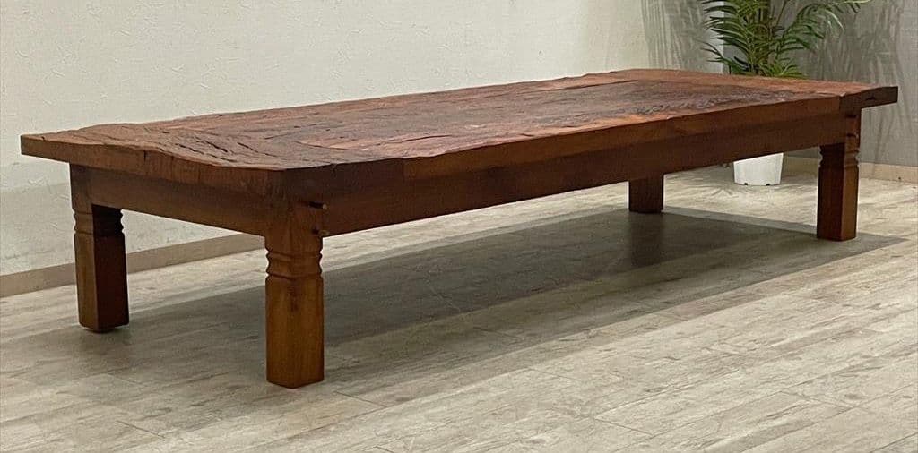 どっしりとした重厚感！分厚い古材を生かした座卓♪天然無垢材