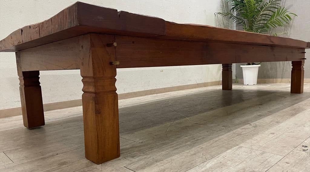 どっしりとした重厚感！分厚い古材を生かした座卓♪天然無垢材