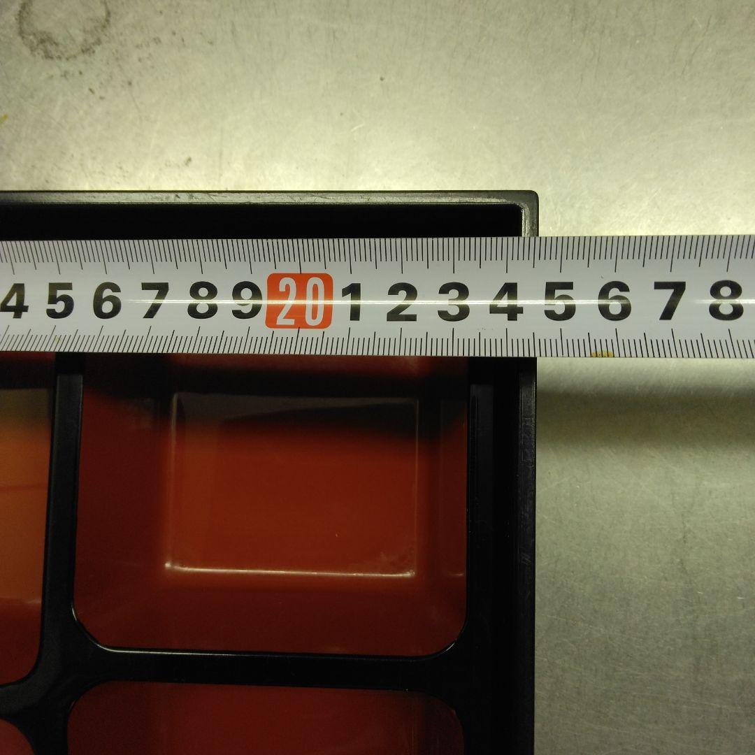 ①　8.5寸松花堂用　DX幕の内仕切　朱天黒　中古品　5個まとめ