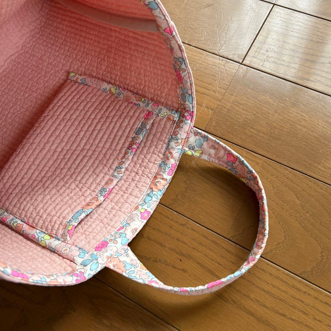 レッスンバッグ　ハンドメイド　ヌビキルト×リバティ