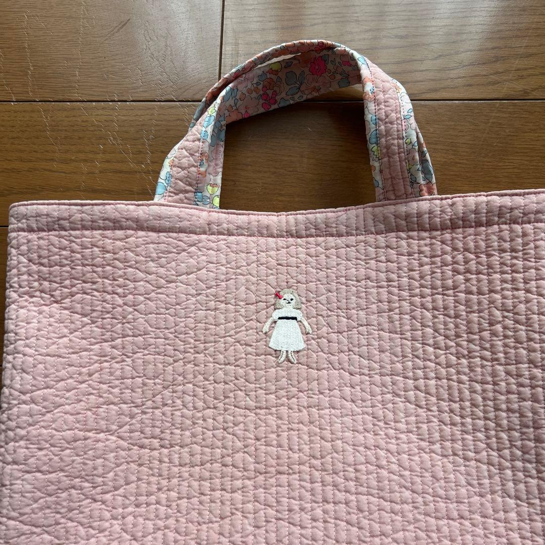レッスンバッグ　ハンドメイド　ヌビキルト×リバティ