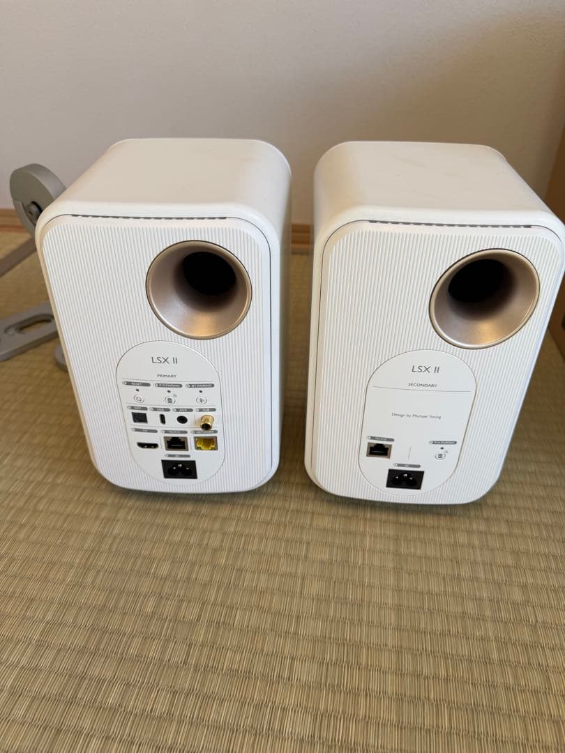 KEF LSX II ホワイト スピーカーセット 壁掛け付き