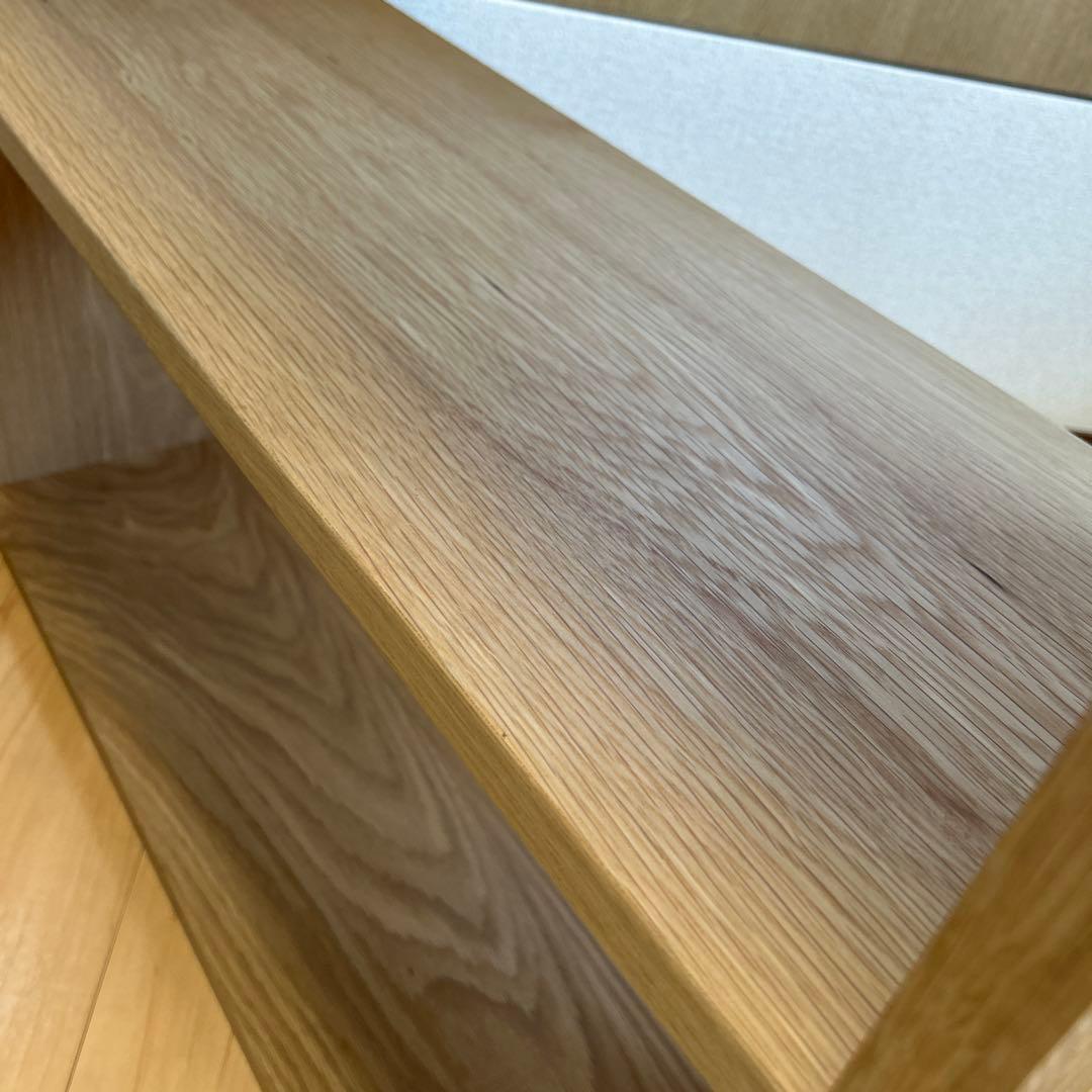 無印良品スタッキングシェルフ ワイド2段 オーク材 棚