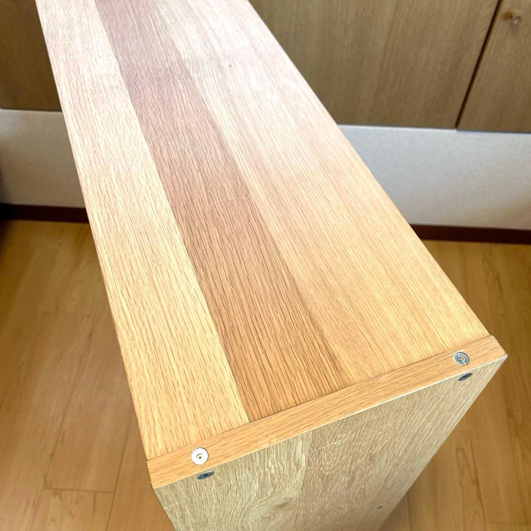 無印良品スタッキングシェルフ ワイド2段 オーク材 棚