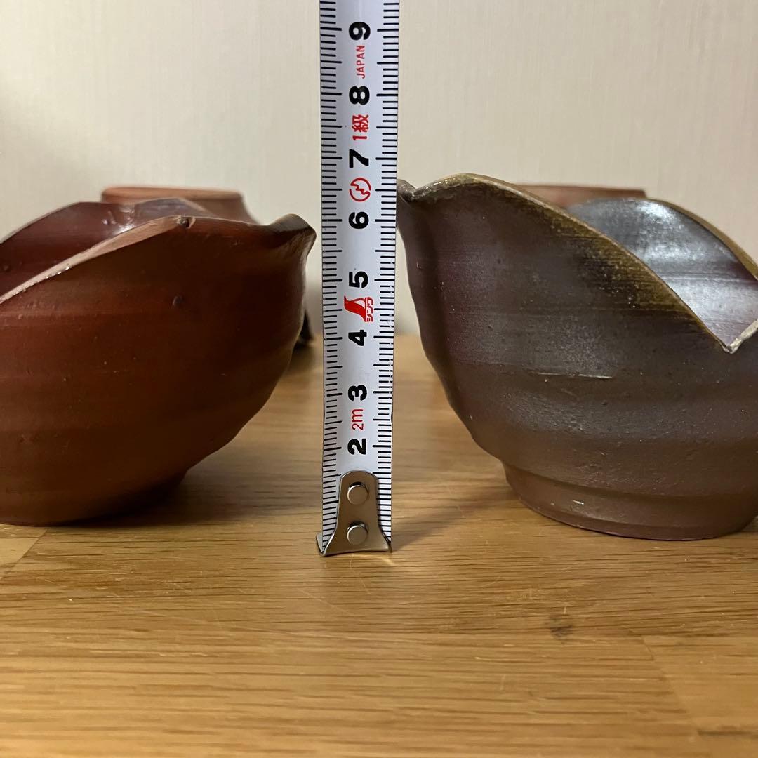 備前焼　山本和泉造　割山椒　向付　5客　※